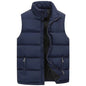 Men's Warm Sleeveless Vest Jacket with Zipper