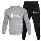 Men's Round-Neck Sweatshirt and Jogging Pants Set