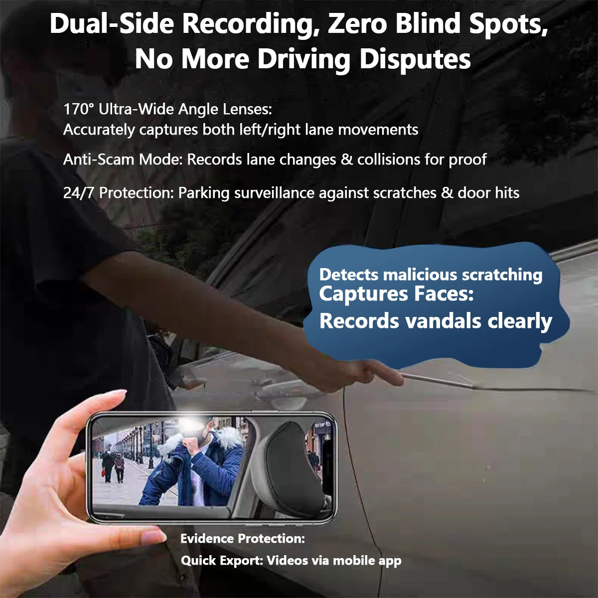 4 Channel WiFi Car DVR Dashcam with 360 Degree Recording