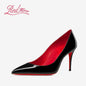 Elegant Black Patent Leather High Heel Pumps for Women