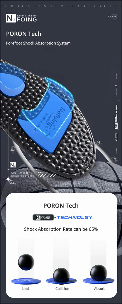 High Elastic EVA Shock Absorption Insoles for Running