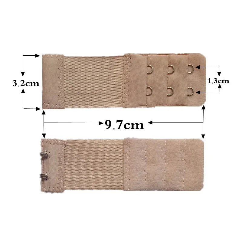 Bra Extender for Women's Adjustable Cotton Strap Natural Color