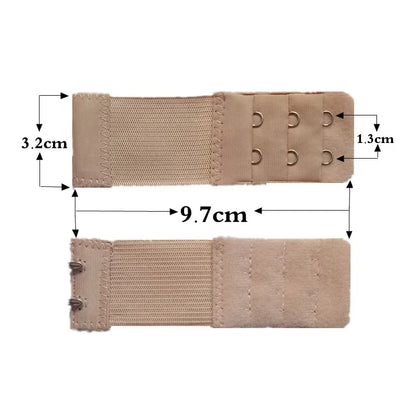 Bra Extender for Women's Adjustable Cotton Strap Natural Color