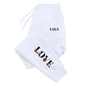 Womens LOVE Letter Print Casual Sweatpants