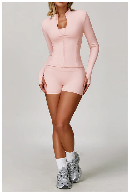 Yoga Suit Sports Set for Women Long Sleeve Athletic Wear