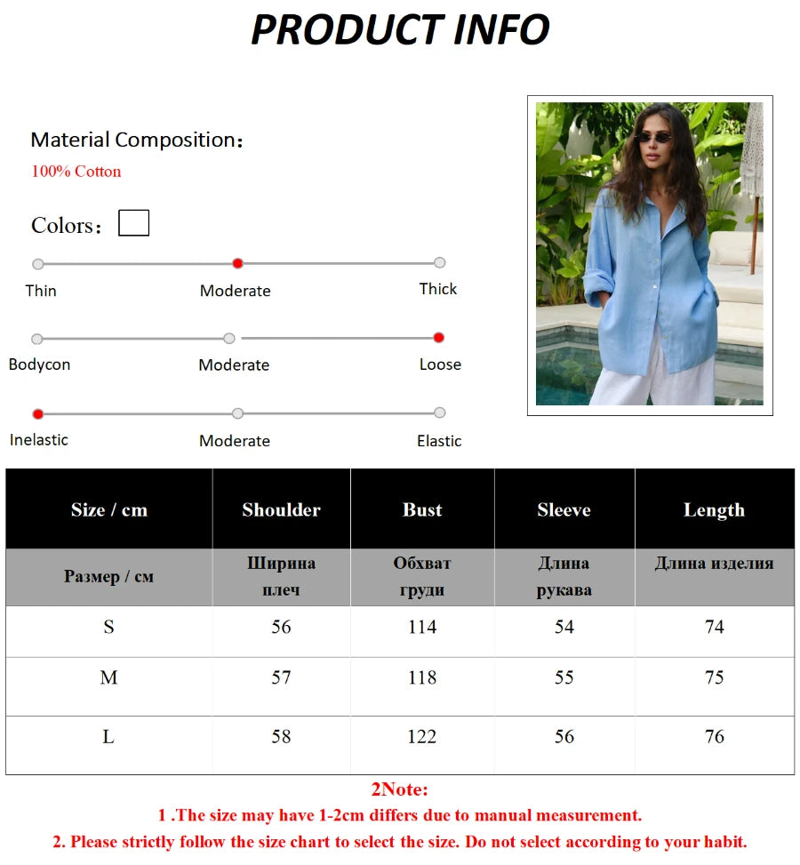 Bornladies Cotton Casual Shirt for Women