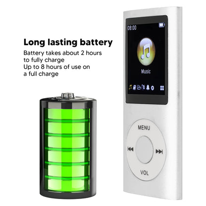 Aluminum Alloy Slim MP3 Player with 1.8 Inch LCD Screen