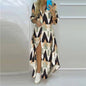 Bohemian Long Sleeve Printed Maxi Dress for Women