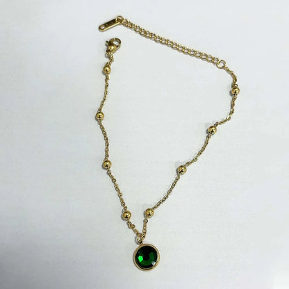 Gold Stainless Steel Bohemian Personalized Anklet