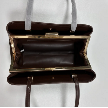 Luxury Pu Leather Shoulder Bag with Magnetic Clip