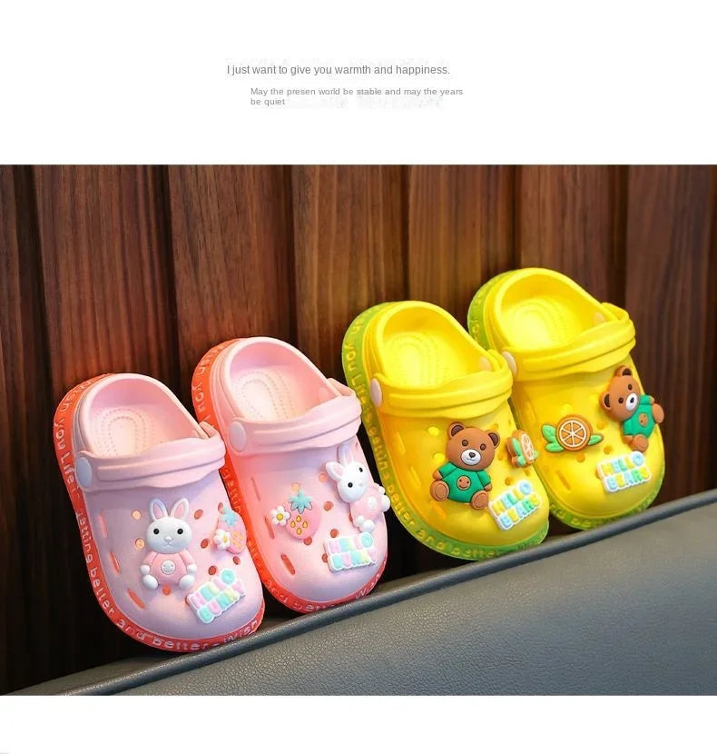 Children's Cartoon Slippers with Soft EVA Soles