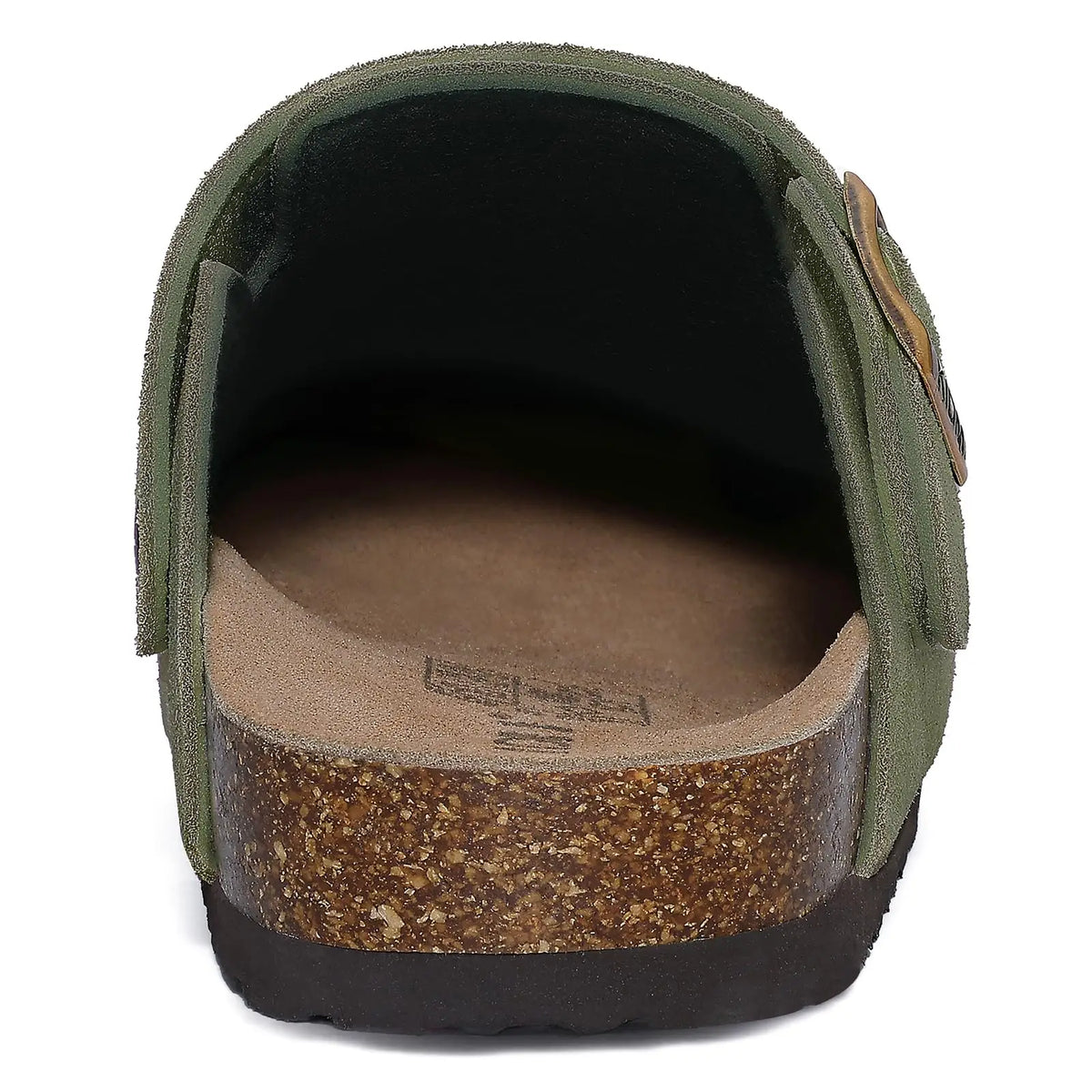 Genuine Leather Clogs with Cork Footbed for Women