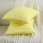Faux Rabbit Fur Square Cushion Cover Solid Color