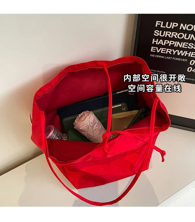 Large Capacity Nylon Tote Shoulder Bag for Women