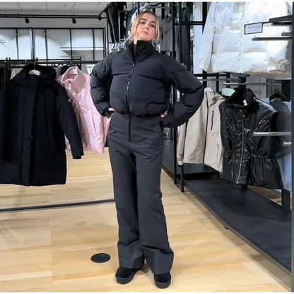 Women's Windproof Thermal Turtleneck Ski Jumpsuit
