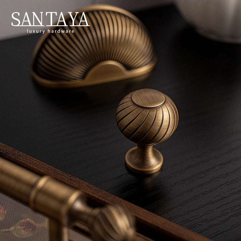 Brushed Antique Brass Kitchen Cabinet Pull Handle