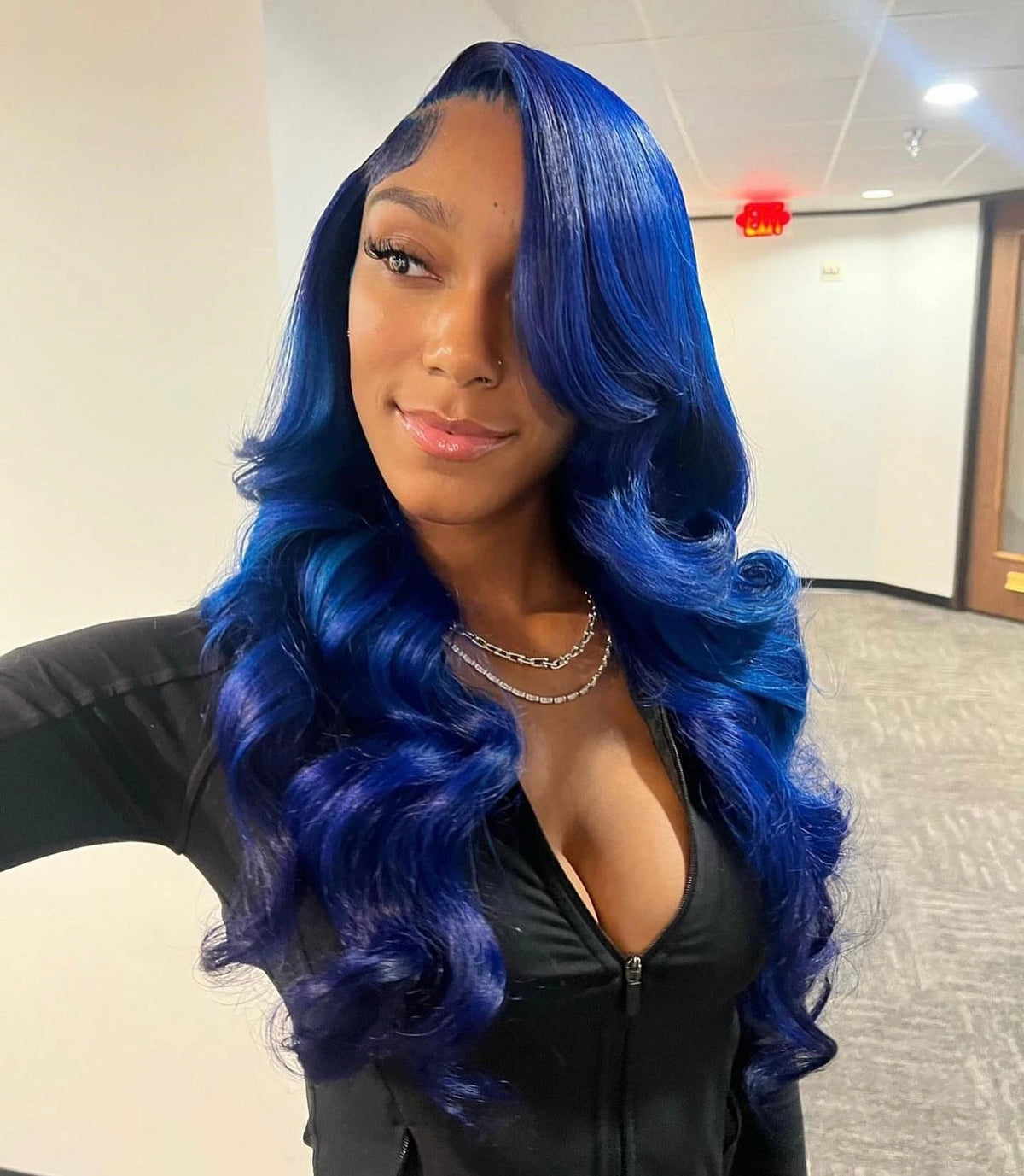 Dark Blue 13x4 Lace Front Wig Human Hair Body Wave