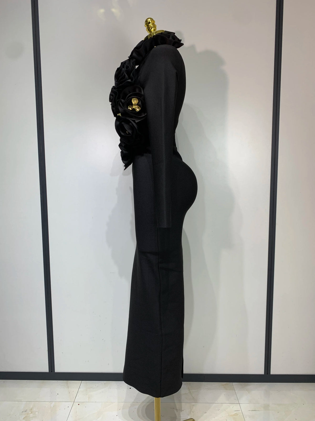 3D Flower Sleeveless Bodycon Bandage Dress Women
