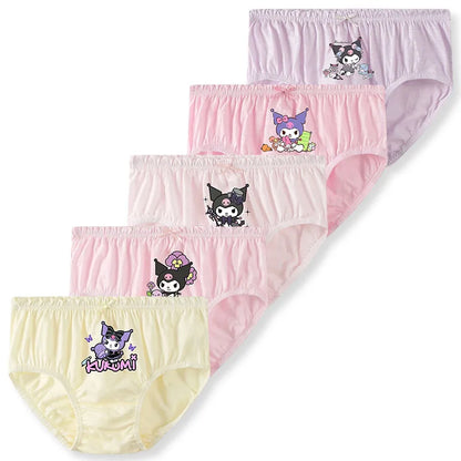 Cotton Girls Briefs with Cartoon Characters