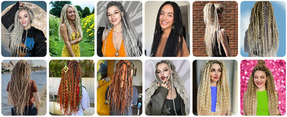 24 Inch Ombre Synthetic Dreadlock Extensions 10 Strands
