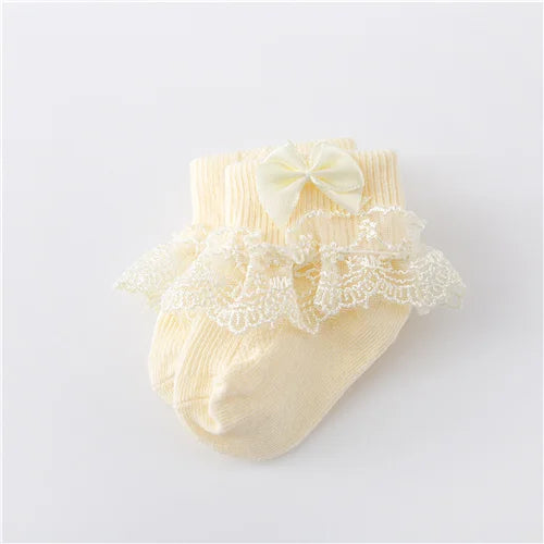 Cotton Lace Baby Socks for Girls 0-24 Months