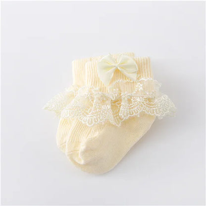 Cotton Lace Baby Socks for Girls 0-24 Months