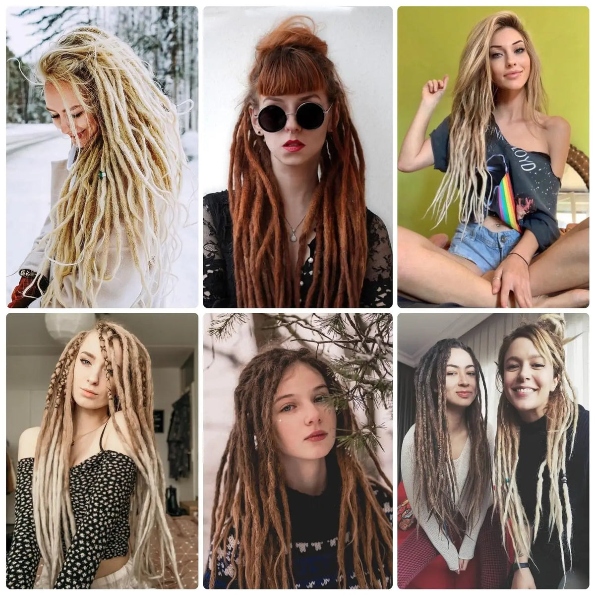 24 Inch Ombre Synthetic Dreadlock Extensions 10 Strands