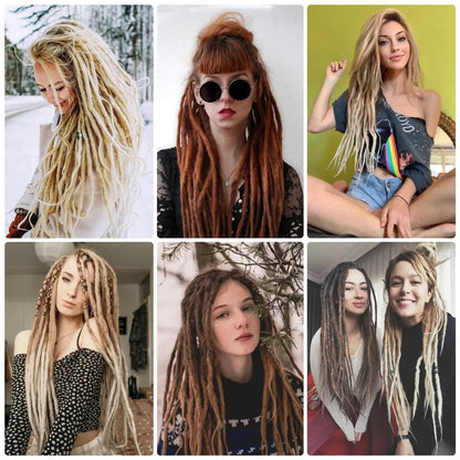 24 Inch Ombre Synthetic Dreadlock Extensions 10 Strands