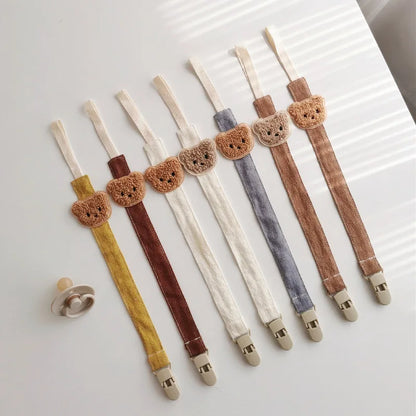 Cute Bear Baby Pacifier Chain Clip Holder