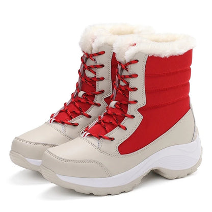 Women’s Waterproof Ankle Snow Boots with Fur Lining