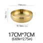 304 Stainless Steel Double Layer Noodle Bowl Gold Silver