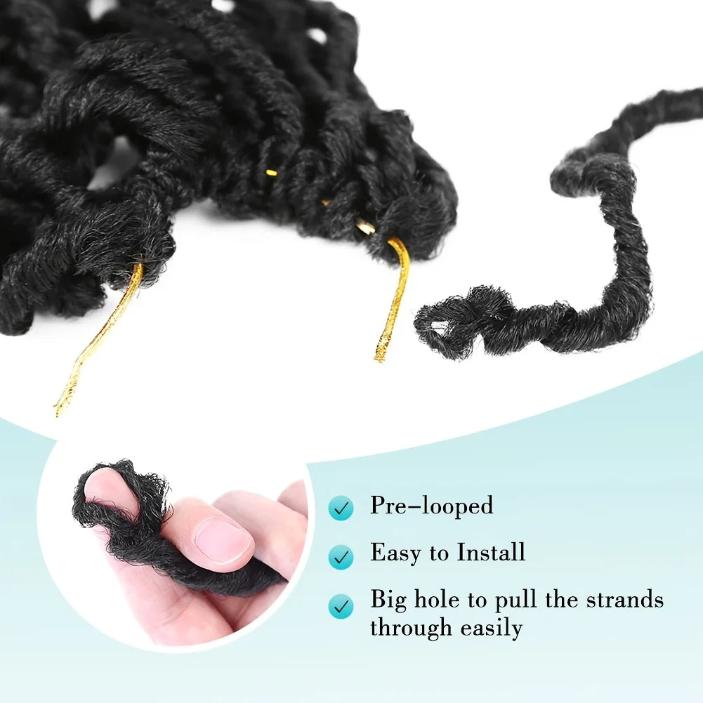 8Pcs 24 Inch Black Synthetic Dreadlock Extensions