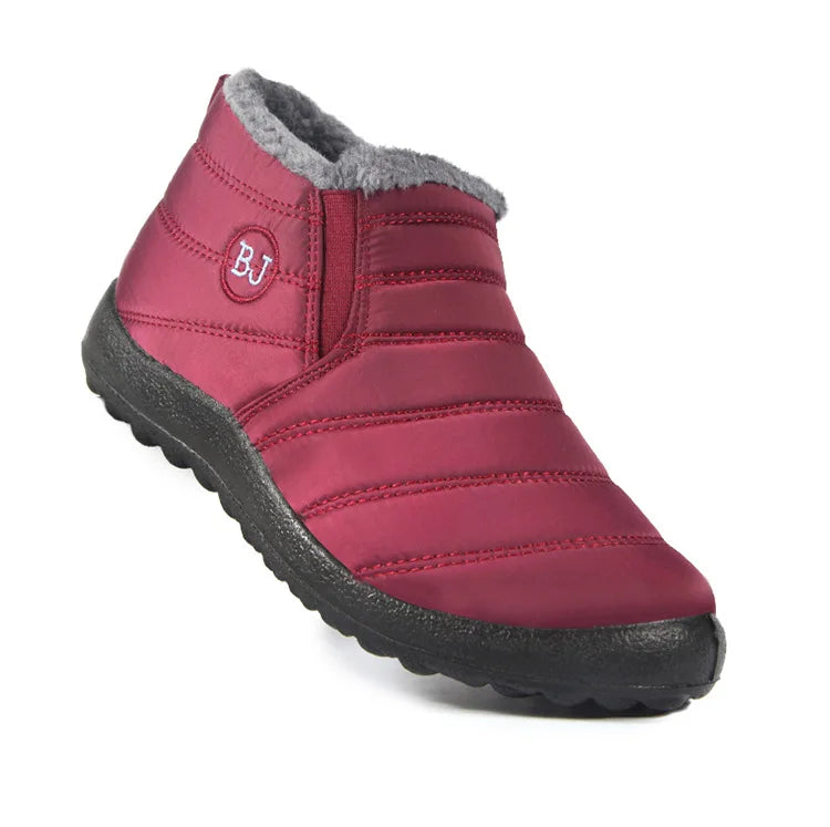 Waterproof Plush Ankle Snow Boots for Women