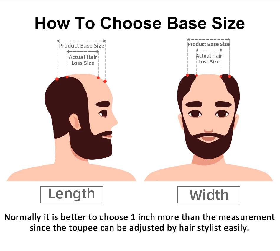 Curly Human Hair Toupee for Men Full PU Natural Color