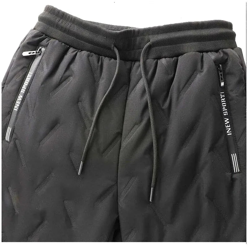 Warm Plush Sports Pants for Women with Drawstring