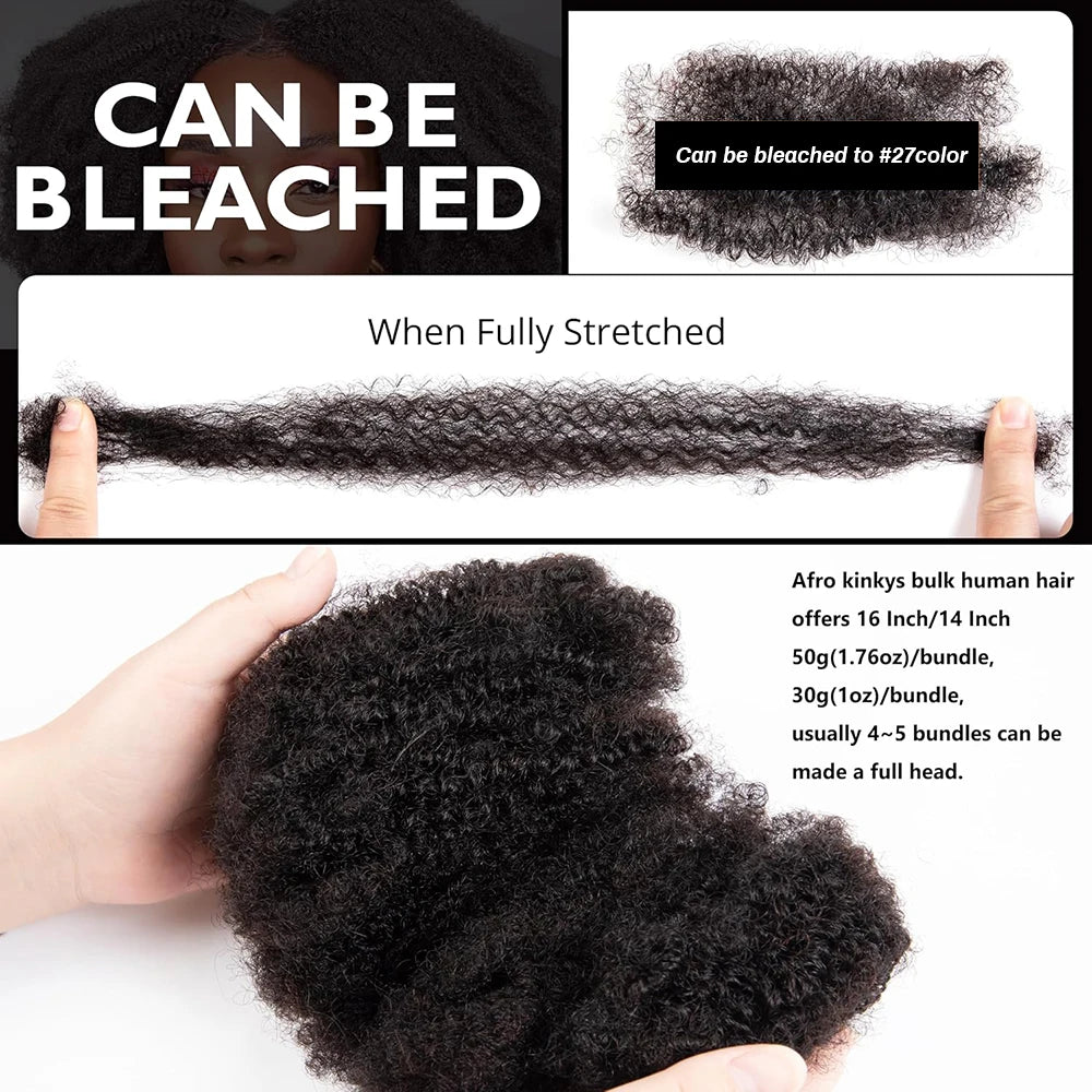 Afro Kinky Human Hair for Dreadlock Extensions
