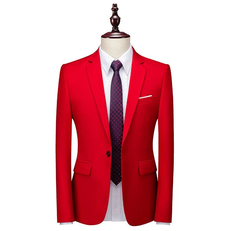 Bright Green Men's Blazer, Polyester Slim Fit Jacket