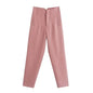 High Waist Pencil Pants for Women in Black and Pink