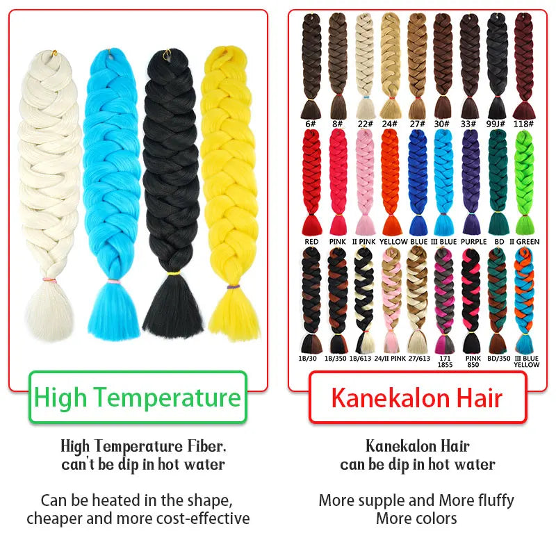 Kanekalon Jumbo Braiding Hair 82 Inch Kinky Straight