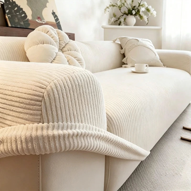 Thick Soft Corduroy Non-Slip Sofa Cover Universal Fit