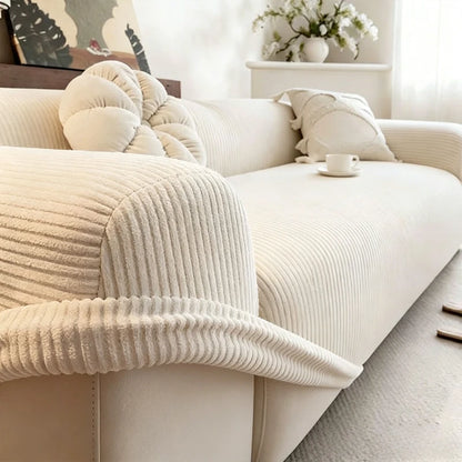 Thick Soft Corduroy Non-Slip Sofa Cover Universal Fit