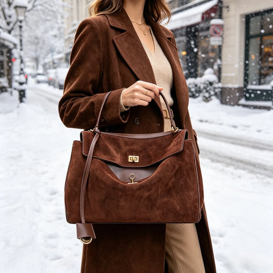 Genuine Leather Women's Casual Tote Bag Large Capacity