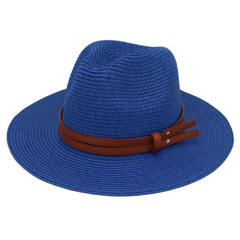 Straw Panama Sun Hat for Women Beach Leisure