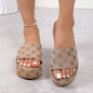 Women Floral Platform Sandals Casual Beach Shoes