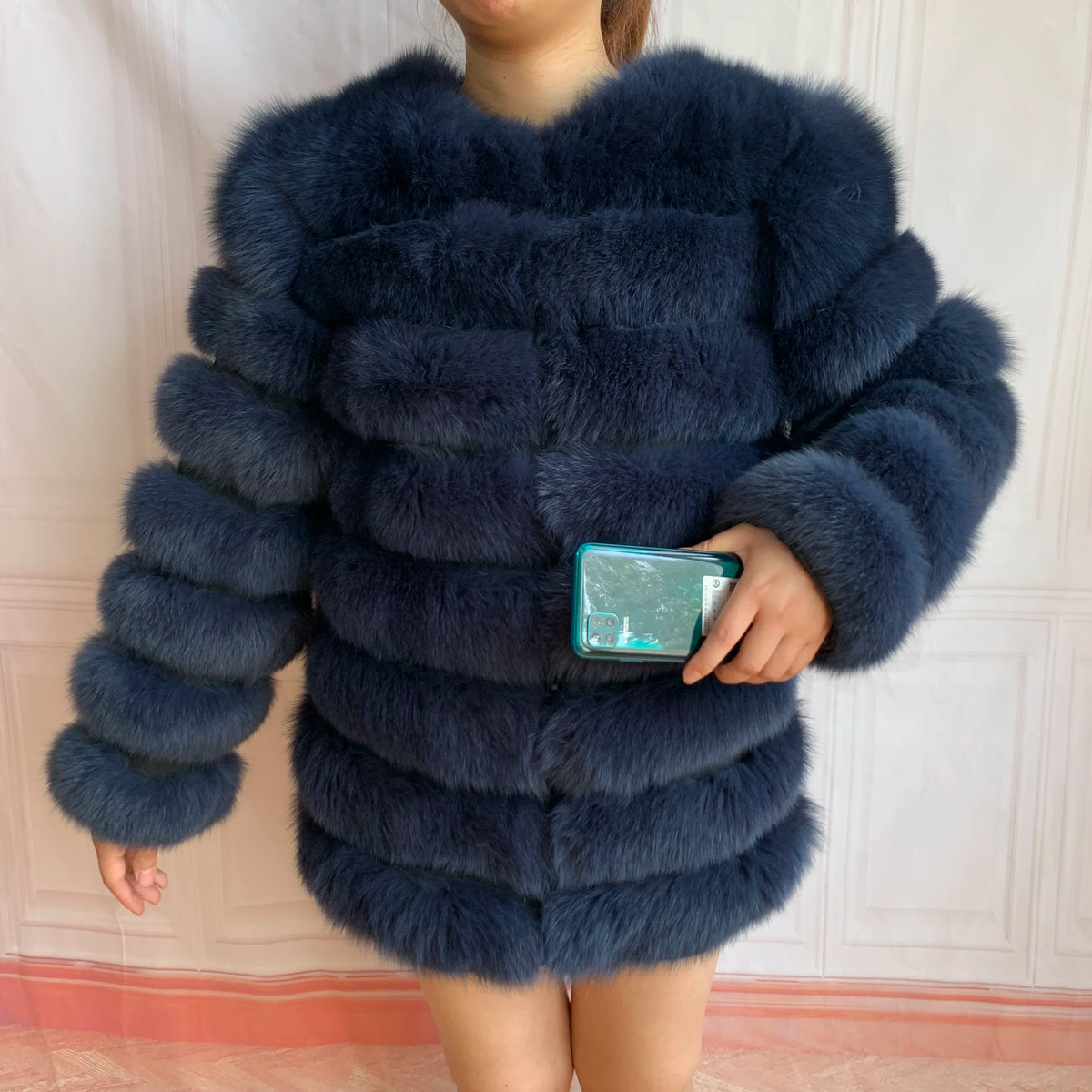 4in1 Real Fox Fur Coat for Women