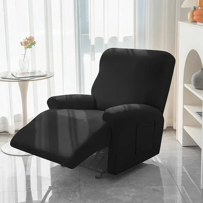 Soft Polyester Recliner Sofa Cover Solid Color