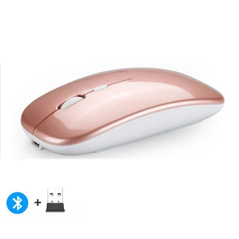 Rechargeable Wireless Mouse Dual Modes for PC and Laptop