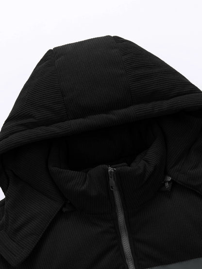 Men's Hooded Cotton Jacket, Windproof and Warm