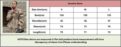Women's Windproof Trench Coat Loose Fit Overcoat