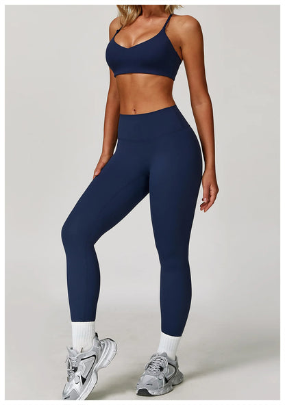 Yoga Suit Sports Set for Women Long Sleeve Athletic Wear